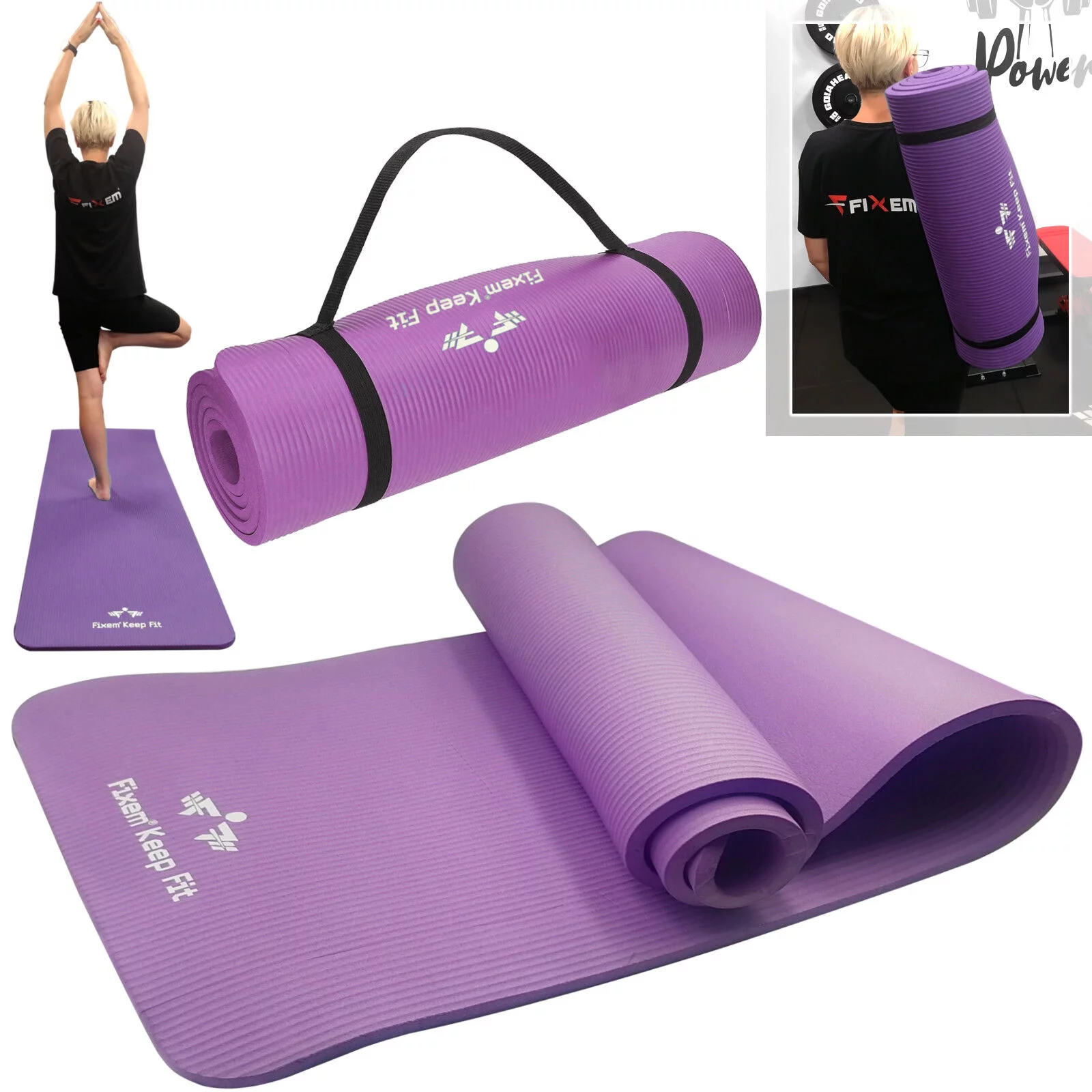 MATA DO JOGI 1cm FIOLET 190x61cm